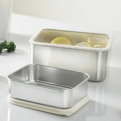 Stainless Steel Multi-Use Storage Box with Lid