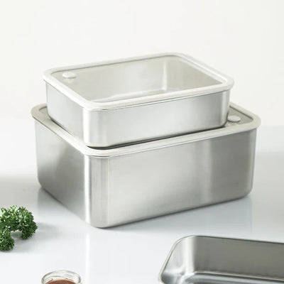 Stainless Steel Multi-Use Storage Box with Lid