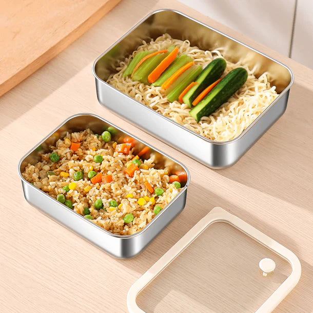 Stainless Steel Multi-Use Storage Box with Lid