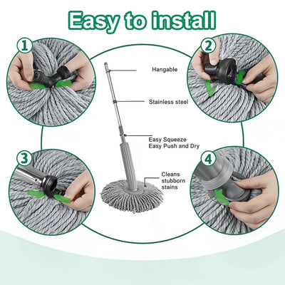 2 in 1 Dehydrated Floor Cleaning Mop Stick