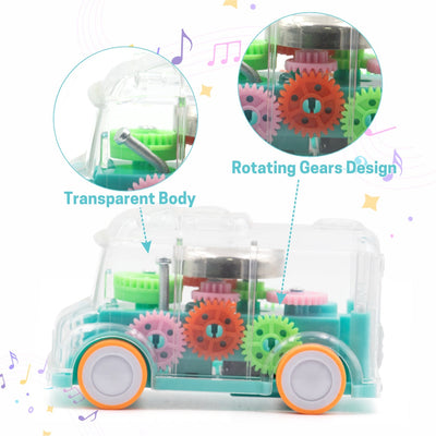 Transparent colorful Gear Bus for Kids (BUY 1 GET 1 FREE)