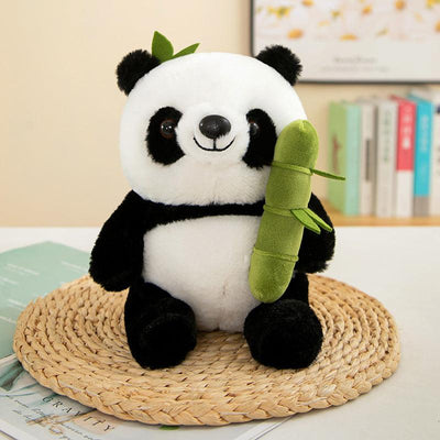 Reversible Bamboo Panda Plush Toy – Soft Toys for Kids, Cute Panda Stuffed Animals, Plushies for Girls, Panda Teddy with Bamboo bag, Soft Toys for Baby Girl, Small Soft Plushies for Baby Boys , size 30 cms