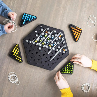 (70% OFF) Triangle shape rubber game!! 2-4 player game (NEWLY LAUNCHED) - Boost Cognitive Skills & Fun for Kids and adults